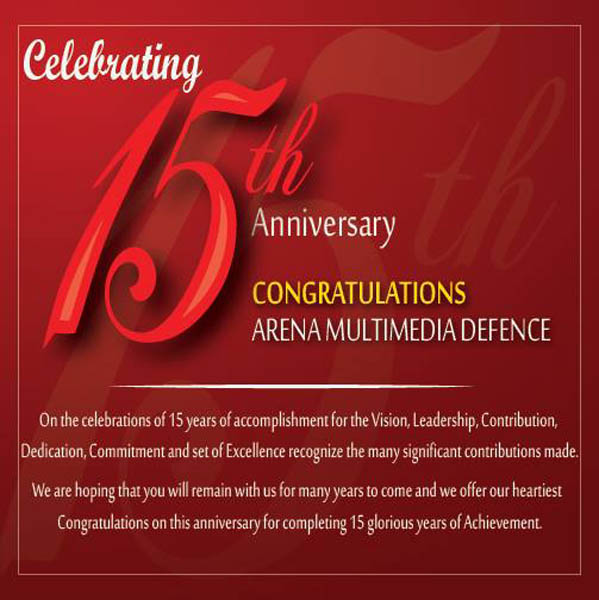 DHA 15 completing glorious years